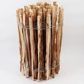 Aquagart 30m Staketenzaun 60cm hoch Lattenabstand 4-6cm Gartenzaun aus Haselnuss Holzzaun