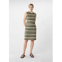 Comma, Minikleid Strickkleid Zick-Zack-Muster Grün 40