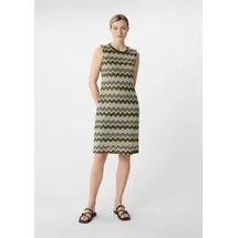 Comma, Minikleid Strickkleid Zick-Zack-Muster Grün 40