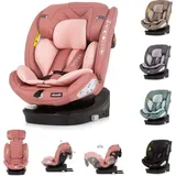 Chipolino Kindersitz Volare i-Size Isofix, drehbar, SPS, Top Tether rosa