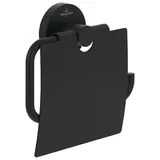 Villeroy & Boch V&B Toilettenpapierhalter Elements Tender 134x132x38mm, mit Deckel, matt black