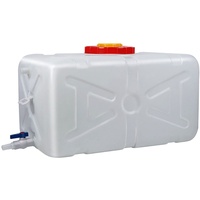 Wasserkanister Wasserbehälter mit Wasserhahn 100l Tragbarer Wassereimer Notfall-Wasserbehälter Regenwassersammelbehälter Verwenden Sie im Wohnwagen, Wohnmobil oder Camping mit Ventil und Was(Size:80L)