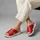 CAPRICE Damen Sandale aus Leder, Rot (RED Deer), 38