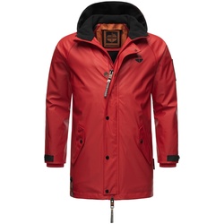 STONE HARBOUR Herren Regenjacke Gummierter Regenparka mit Fleece-Innenfutter Rihaa