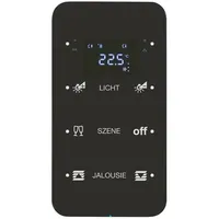 Berker Touchsensor 3-fach mit Temperaturregler schwarz, konfiguriert, Bedienelement 75643165