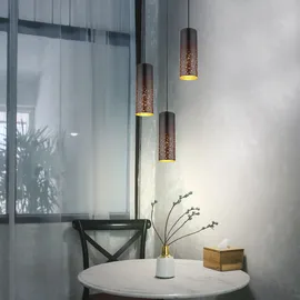 GLOBO Hängeleuchte CROCKY (DH 34x150 cm - schwarz gold 3-Flammig