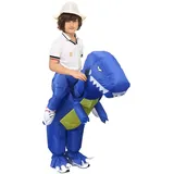 IRETG Dinosaurier Aufblasbares Kostüm Kind 120-150cm Aufblasbare Dinosaurier Kostüme Halloween Verkleidung für Lehrer Schulparty