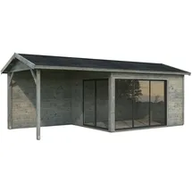 Palmako Gartenhaus Amanda 7,12 x 3,40 m Grau