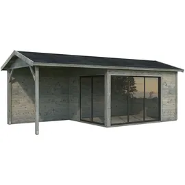 Palmako Gartenhaus Amanda 7,12 x 3,40 m Grau
