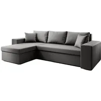 Luxusbetten24 Schlafsofa Designer Sofa Denver, mit Stauraum und Schlaffunktion grau