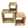levandeo Standregal 3er Set 44 x 35 x 35 cm Natur