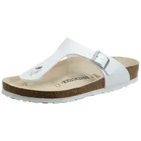 Birkenstock Gizeh Birko-Flor, Art. Nr. 43733, Unisex Zehensteg, Weiss, EU 46, Schuhweite schmal - 46 EU