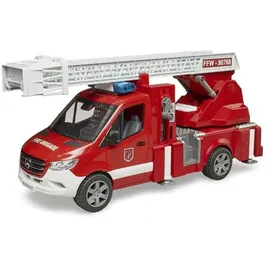 Bruder 02673 Sprinter Feuerwehr mit Drehleiter, Pumpe und Light + Sound Mod