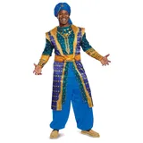 Disguise Genie Deluxe Erwachsenenkostüm für Herren, Blau, XL (42-46) - XL (42-46)
