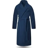 Normani Herren Premium Bademantel Basic in Marine | Gr.: S