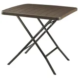[en.casa] Lillestrøm Klapptisch 78 x 78 x 74 cm Dunkelbraun