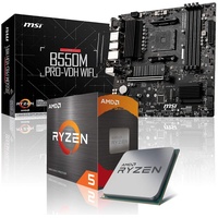 Memory PC Aufrüst-Kit Bundle AMD Ryzen 5 5600G 6X 3.9 GHz Prozessor, B550M PRO-VDH Wi-Fi Mainboard (Komplett fertig zusammengebaut inkl. Bios Update und Funktionskontrolle)