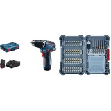 Bosch Professional GSR 12V-35 (2x 3,0 Ah Akku, in L-BOXX) + 40-tlgs. Bohrer Bit Set (Pick and Click, extra harte Schrauber Bits, mit Universalhalter) - Amazon Edition