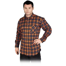 Reis Flanellhemd Reis Kf-Gpxl Schutz, Dunkelblau-Orange, XL Größe