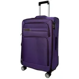 my travel bag 3090 Stoffkoffer 4-Rollen Trolley Koffer Reisekoffer Tasche Reisetasche Leicht Lila Handgepäck