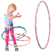 Hoopomania Hula-Hoop-Reifen Bunter Kinder Hula Hoop für kleine Profis, Ø80cm, Rosa-Weiss rosa Ø 80 cm