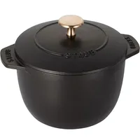 Staub Reis-Cocotte 16 cm, rund, Schwarz,