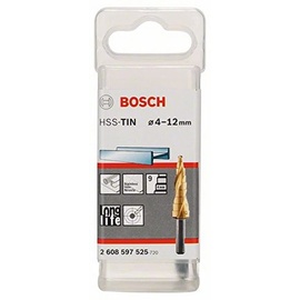 Bosch Professional HSS-TiN Stufenbohrer 4-12x66.5mm, 1er-Pack (2608597525)