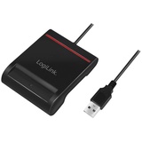 Logilink USB 2.0 Smart-ID-Kartenleser für Ihre IC/ID-Karte, für Windows und Mac OS Catalina 10.15 oder höher, schwarz
