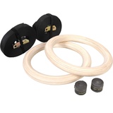 CCLIFE Gymnastikringe Gym Ringe Holz Fitness Trainingsringe Turnringe Olympische Gymnastic Rings fitnessringe Holzringe, Farbe:Gymnastikringe Holz