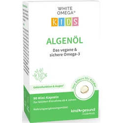 Vegane Omega-3 Algenöl Kapseln - WHITE OMEGA Kids 90 Stück / 1 Monat