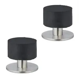 Relaxdays Türstopper Schwarz/Silber 4 x 4,5 cm