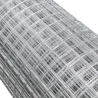 Wiltec Maschendrahtzaun 1 m x 25 m, 1,2 mm Drahtstärke 25x25 mm Maschengröße, Volierendraht 4-Eck aus Stahl verzinkt, Drahtgitter, Vogeldraht