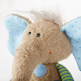 Sigikid Patchwork Sweety Elefant 30 cm Blau