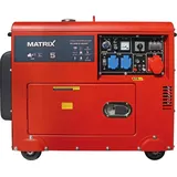 Matrix Notstromaggregat Stromerzeuger Stromaggregat Stromgenerator Diesel 400V silent leise AVR | PG 6000-D-silent | 5000 Watt | 1x400V und 2x230V