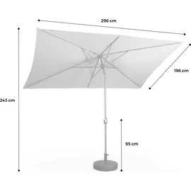 sweeek Rechteckiger Sonnenschirm 200 x 300 cm Rot