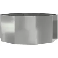 VidaXL Pflanzkübel Silber 120 x 120 x 50 cm