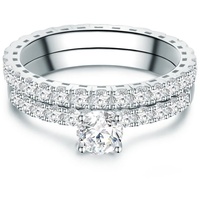 Trilani Ring Sterling Silber Zirkonia in 52 Damen