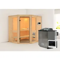 Karibu Amelia 1 inkl. 9 kW Bio-Kombiofen + ext. Steuerung