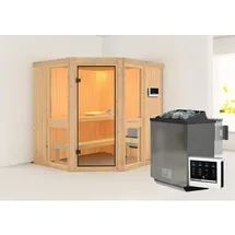Karibu Amelia 1 inkl. 9 kW Bio-Kombiofen + ext. Steuerung