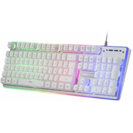 Mars Gaming MCPXBFR, Französische Sprache, Combo Tastatur H-Mech FRGB, Ultralight Mouse 10000DPI & XXL Mousepad, Schwarz