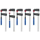 Vago-Tools 5x Schraubzwinge 800 x 120 mm Klemmzwinge Schnellspannzwinge Zwingen