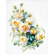 Marussia Magic Needle Kreuzstich Stickpackung Die Königin der Blumen, Zählmuster, 26x35cm