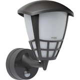 Oktaplex lighting Bel mit Bewegungsmelder anthrazit E27 Leuchtmittel wechselbar Außenleuchte 230V Wandlaterne Aussen IP54
