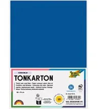 Folia Color-Bastelkarton 220 g/m2 50 x 70 cm 10 Bogen königsblau