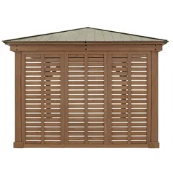 Westmann Holz Seitenwand für Pavillon Devon | Natur | 8x298x232 cm
