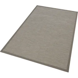 DEKOWE Teppich Naturino Color, rechteckig, Höhe: 7 mm, Flachgewebe, Sisal-Optik, mit Bordüre, In- und Outdoor geeignet grau 67 cm x 133 cm x 7 mm