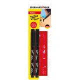 Eberhard Faber 559597 - Tattoo Stifte Set, 2 schwarze Stifte mit 4 Schablonen