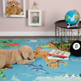 OBSESSION My Fun Kids Kinderteppich 80 x 120 cm blau