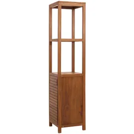Mendler Teak-Regal HWC-M84, Badschrank Badregal Badezimmer, hochwertiges B-Grade-Teak (Kernholz, 20-30 Jahre), 180x40cm