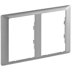 Legrand Valena Life Spezieller Abdeckrahmen für Doppelsteckdosen 2-fach (aluminium), 5 St.
